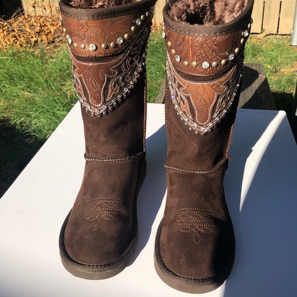 Montana West Warmed Lined Country Boots 